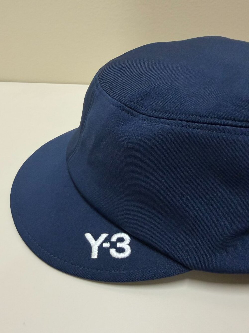 Vintage 2008 Y-3 Adidas Yohji Yamamoto Navy Blue Military Hat L E86557
